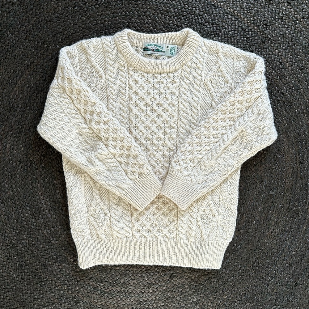 Aran crafts men’s wool fisherman’s sweater
